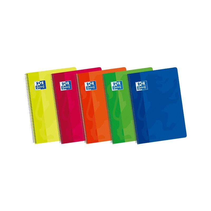 Cuaderno espiral tapa blanda 80 hojas Oxford Folio liso