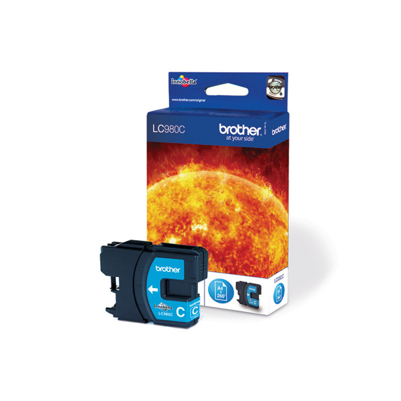 Cartucho inkjet Brother LC-980 Cian 300 páginas
