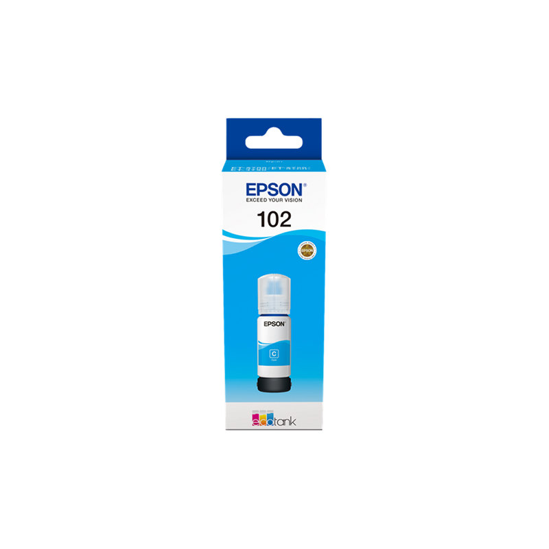 Inkjet Epson 102 hasta 6.000 páginas cián (70ml)