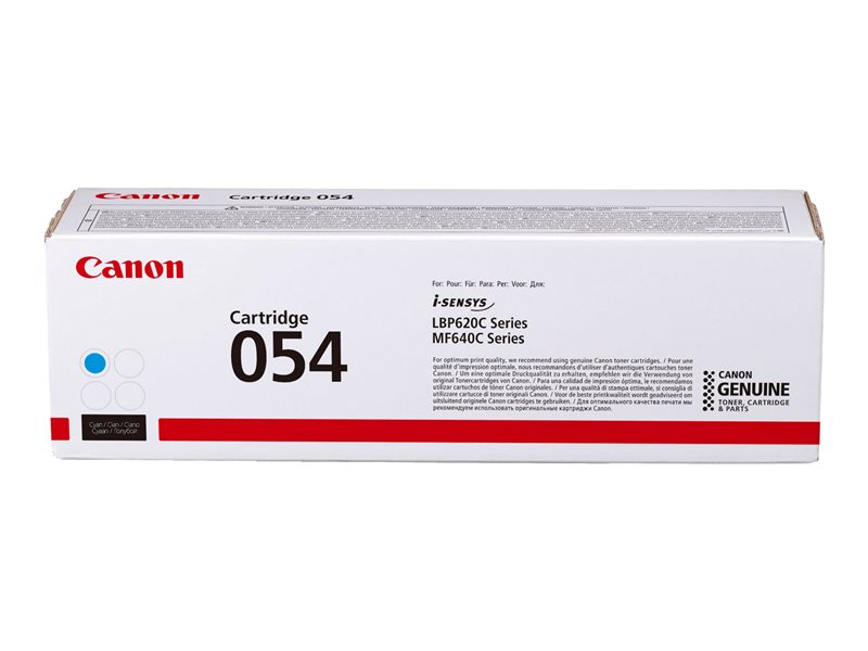 Toner CANON 054 C cián LBP621 LBP622 LBP623 MF641 MF643 MF644 MF645 1.200p. Color cian