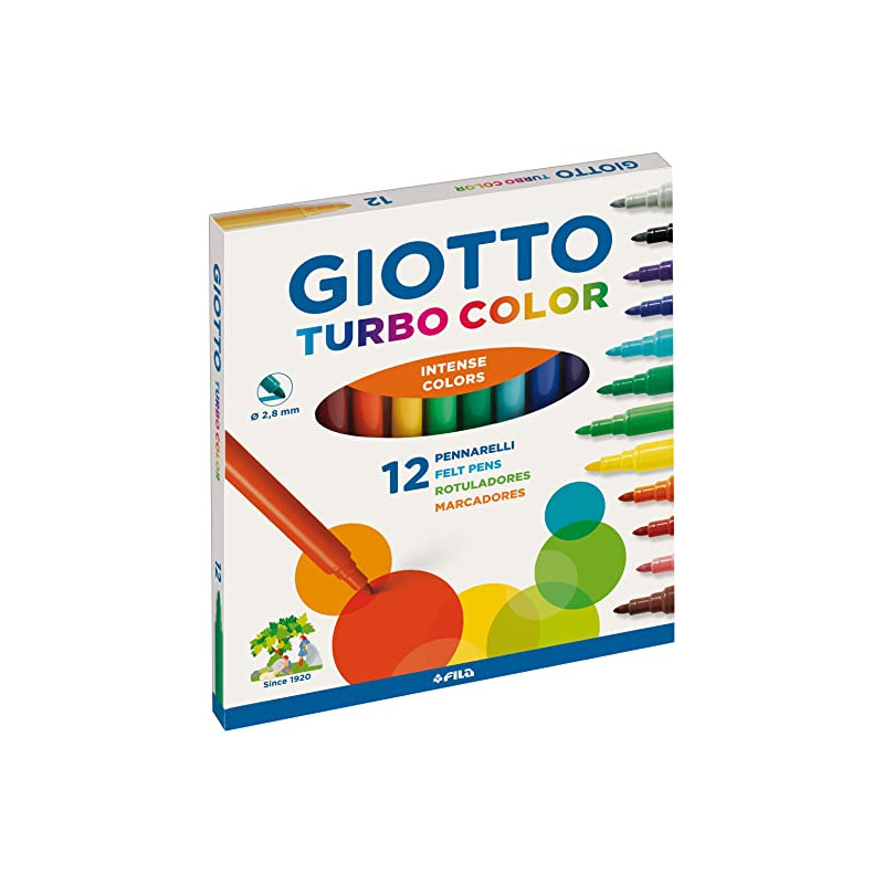 Caja de 12 Rotuladores Giotto Colores surtidos Punta Media