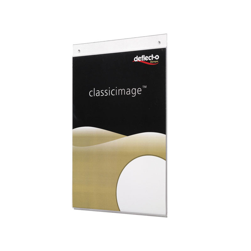 Portacartel mural transparente Deflecto A5 vertical