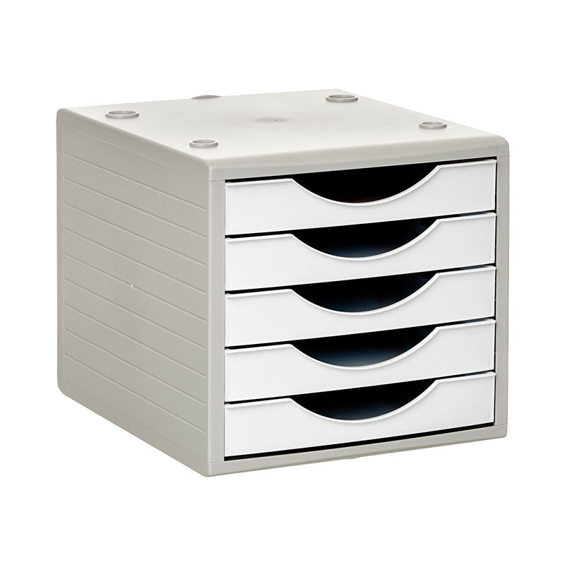 Módulo de 5 cajones opacos Archivo 2000 Archivotec Blanco