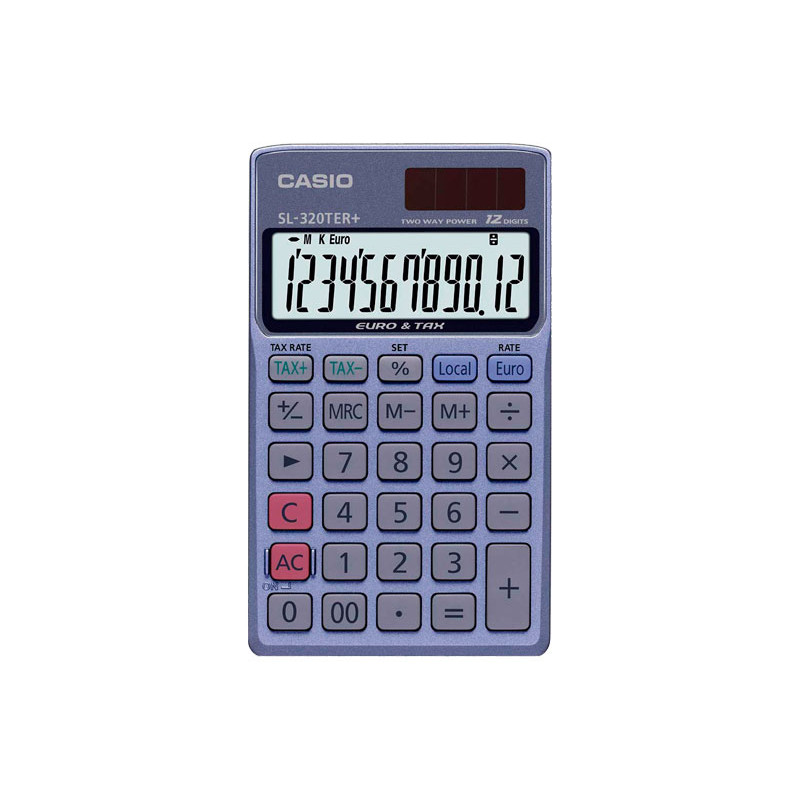 Calculadora de bolsillo 12 dígitos Casio SL-320TER+
