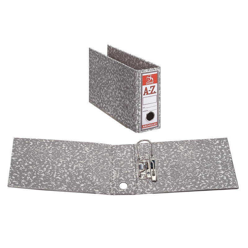 Archivadores de palanca Jaspeado gris Cuarto natural Lomo 75 mm