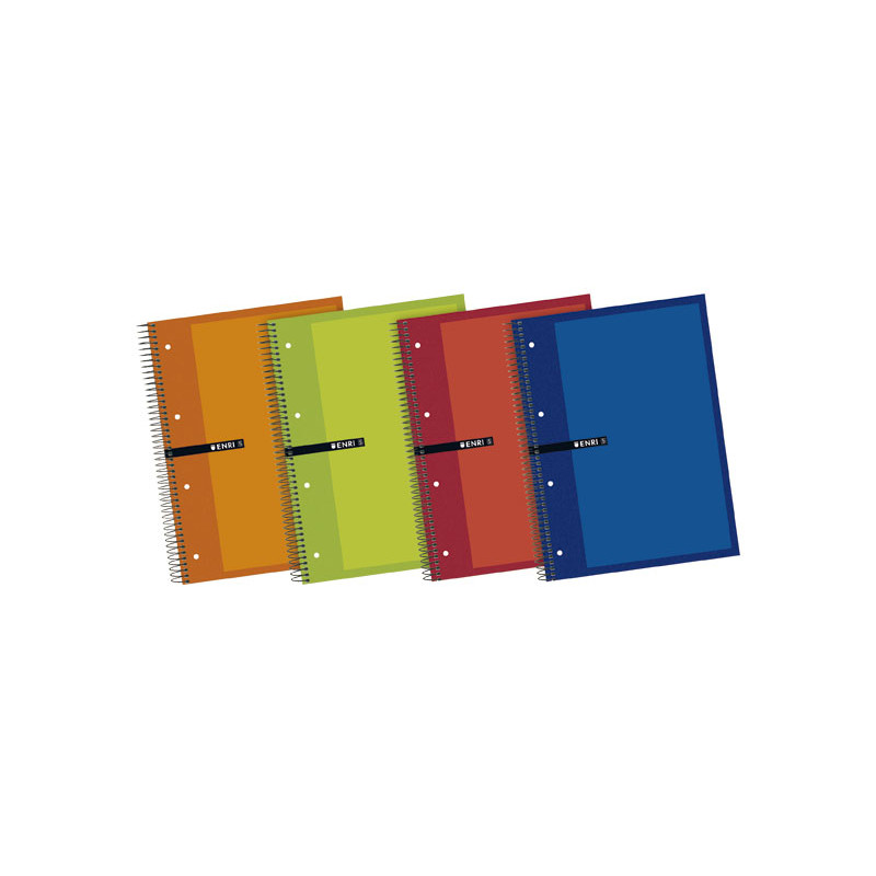 Cuaderno espiral microperforado A5+ Enri 60 g Cuadro 5mm 140 hojas Tapa Extradura