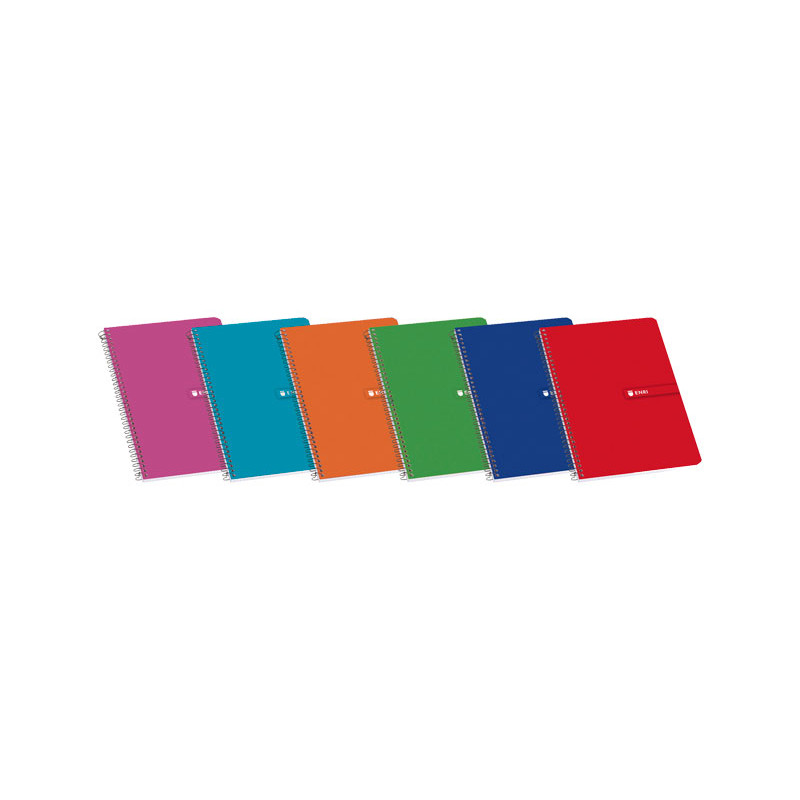 Cuaderno Espiral apaisado 8ª Enri 60 g Cuadro 4mm 81 hojas Tapa blanda